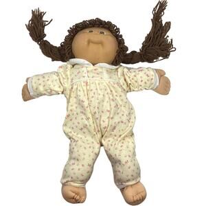 Vintage Cabbage Patch Doll Xavier Roberts Brown Ponytail Hair 1982